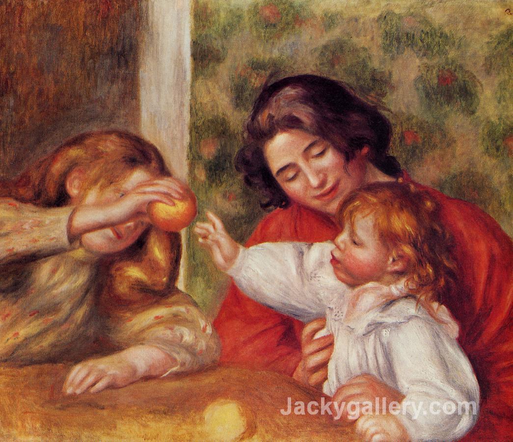 Gabrielle, Jean and a Little Girl by Pierre Auguste Renoir paintings reproduction